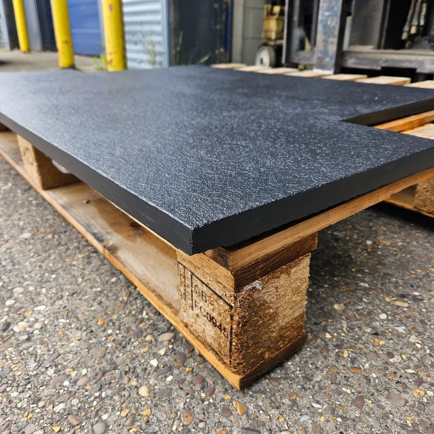 Black Limestone Hearth for Wood burner