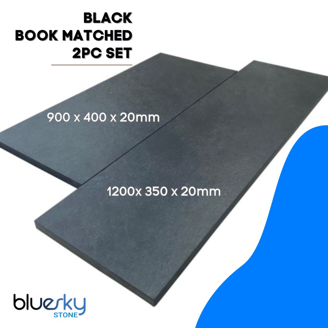 Bleusky Stone : Slate Hearth - Book Matched Set