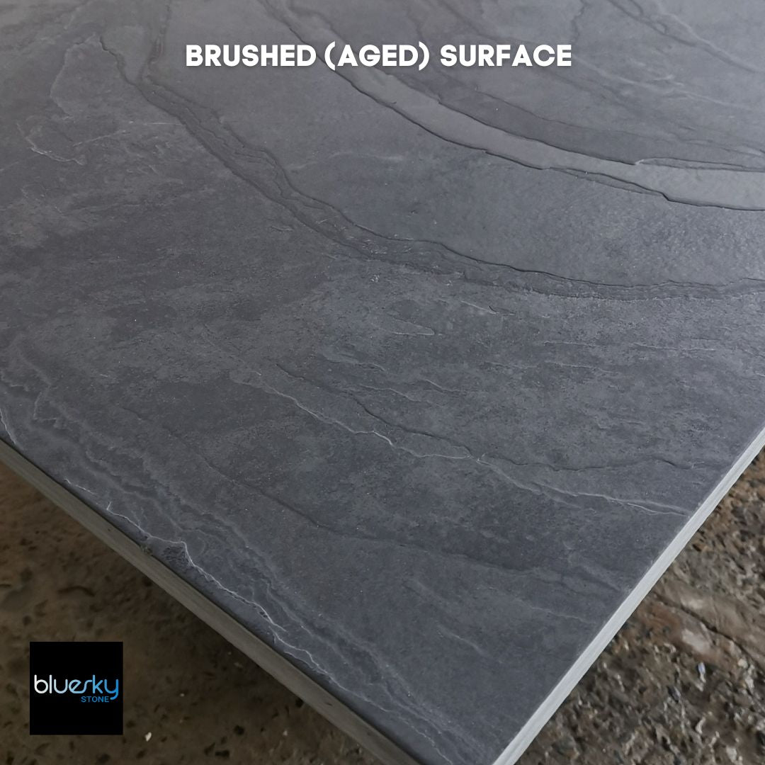 Slate Hearths for Wood burners and fireplaces | Brushed Surface - 20mm | Collect Milton Keynes