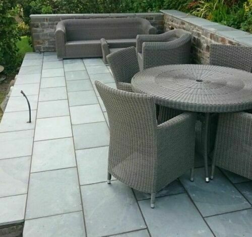 Grey Slate Paving Slabs | 600 x 300 x 15 mm | As low as £26.11/m2 | Delivered