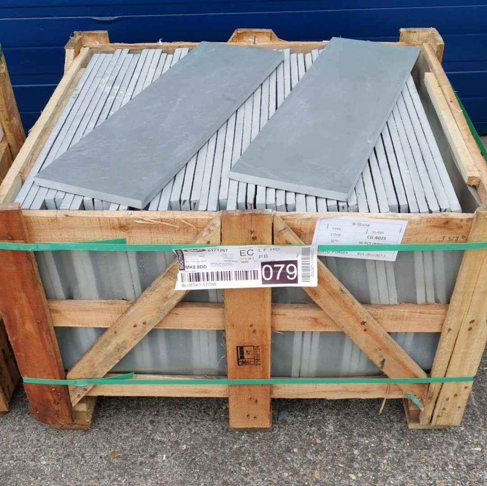 Grey Slate Paving Patio Coping & Pond Slabs 800 x 250 x 20 mm | As low as £32.92/m2 | Delivered