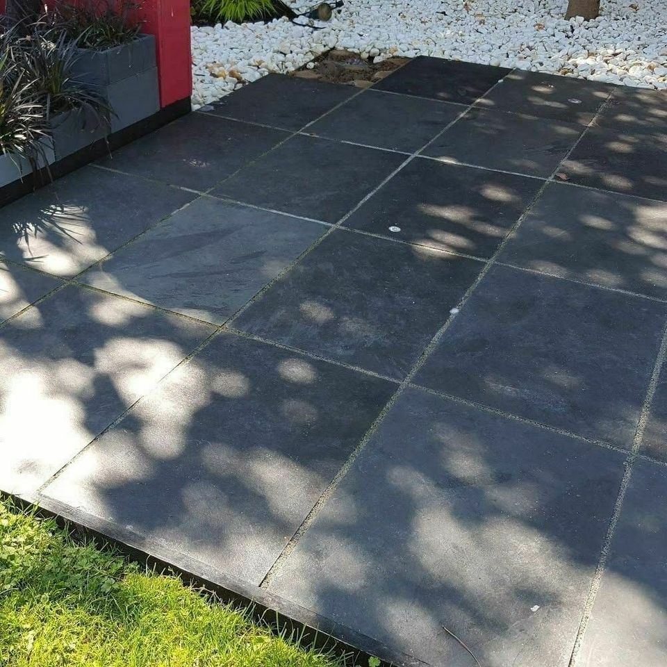 Brazilian Black Slate Paving Patio Slabs | 4-size Patio Pack | Collection Colchester, £31.17/m2