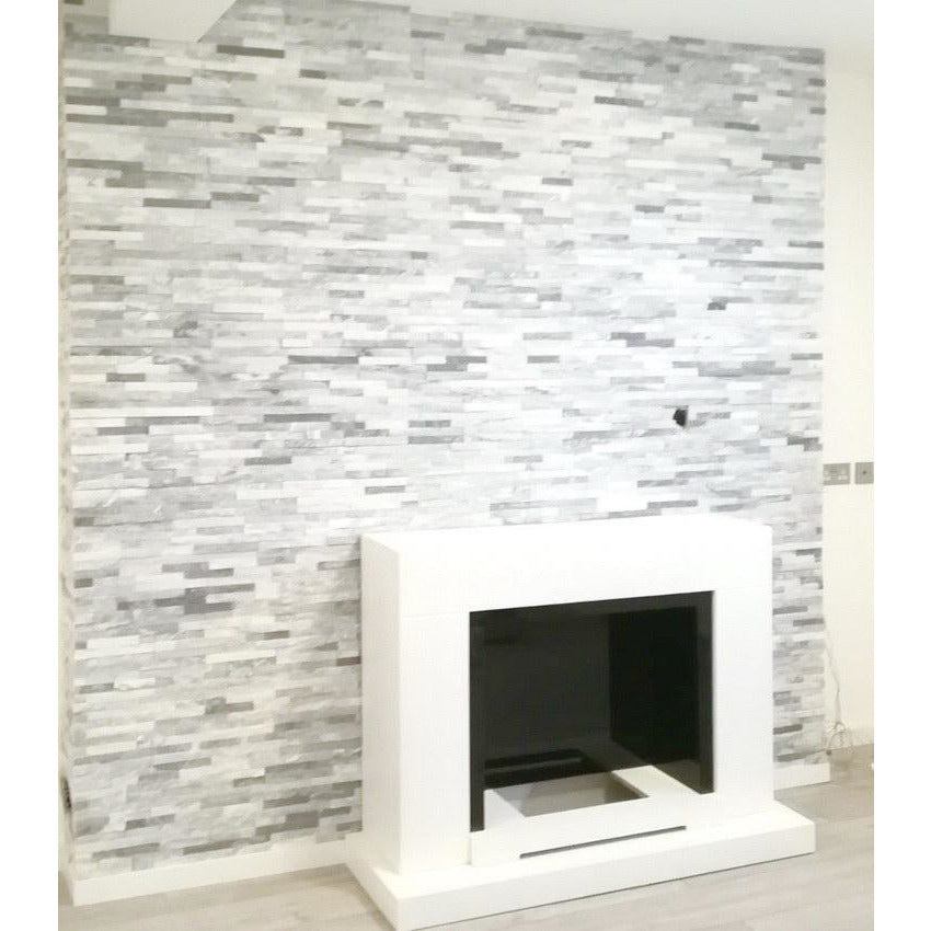 Bundle | White & Grey Mixed Quartz | 360 x 100mm | Bluesky Stone