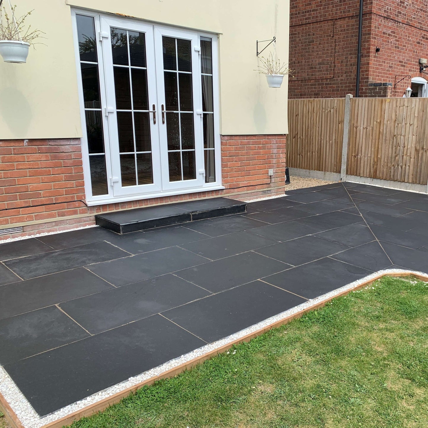 Black Limestone Paving Slabs | 900 x 600 x 22 mm | Collection Colchester, £15.81/m2