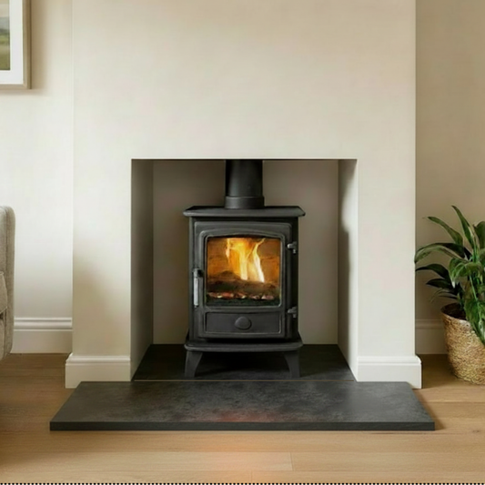 Brazilian Black Natural Riven Slate Hearth 20mm