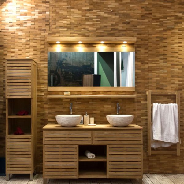 Split Face Wood Tile | Brick Model - Bathroom project| Bluesky Stone