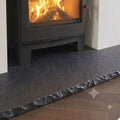 Black Limestone Hearth Slab | 1200×380×20mm — Hand-Cut Edge