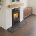 Black Limestone Hearth Slab | 1200×380×20mm — Hand-Cut Edge