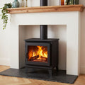 Black Limestone Hearth Slab | 1200×380×20mm — Hand-Cut Edge