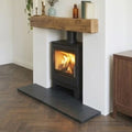 Black Limestone Hearth Slab | 900×600×20mm — Sawn Edge