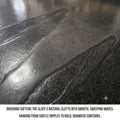 Brazilian Black Brushed Slate Hearth Slab | 1500×900×30mm