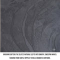 Brazilian Black Brushed Slate Hearth Slab | 1500×900×30mm