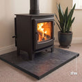 Brazilian Black Brushed Slate Hearth Slab | 1500×900×30mm