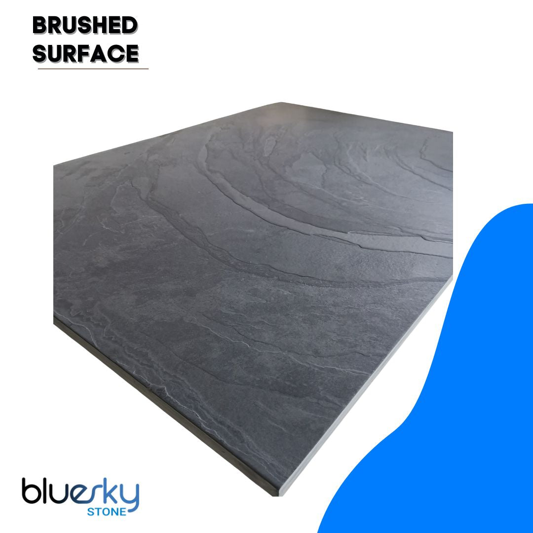 Slate Hearths for Wood burners and fireplaces | Brushed Surface - 20mm | Collect Colchester