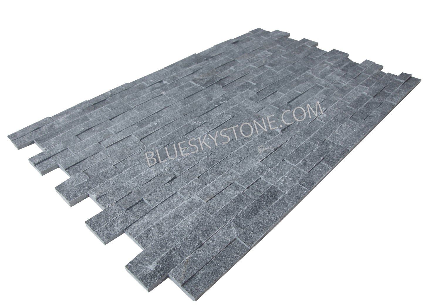 Split Face Tiles | Crystal Black Cladding | 360 x 100mm | Z Shape | Delivered