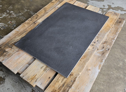 Black Brazilian Natural Riven Slate Hearth 20mm - Outlet Slabs