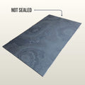 Unsealed honed Brazilian black slate slab displaying natural light grey matte tones