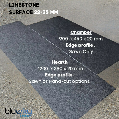 Stone Hearths Limestone - Single slabs and T Shape Set - Mix & Match as needed | Collect Milton Keynes