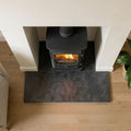 Brazilian Black Riven Slate Hearth T-Shape Set | 1200×380 + 900×450 | 20mm