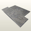 Brazilian Black Riven Slate Hearth T-Shape Set | 1200×380 + 900×450 | 20mm