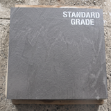 Standard grade Brazilian slate hearth slab showing natural quarry character and tonal variation
