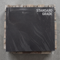 Overhead view of a wet Standard Grade Brazilian slate slab showing authentic natural grain movement.