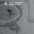 Brazilian Black Honed Slate sample swatch, 100 x 100 x 20mm