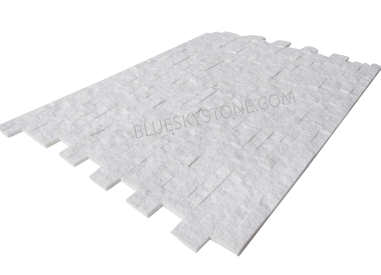 Split Face Tiles | Crystal White Cladding | 360 x 100mm | Z Shape | £13.45 per box collect Milton Keynes