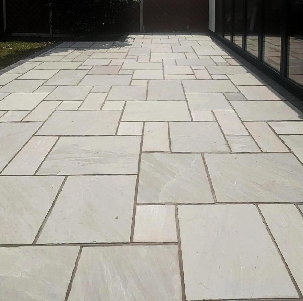 Kandla Grey Sandstone Mixed Patio Pack - Customer Project by Bluesky Stone