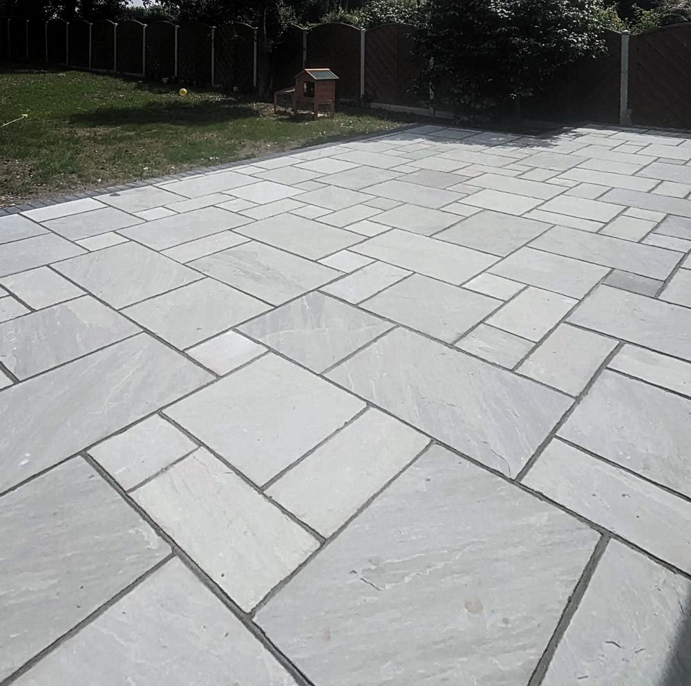 Kandla Grey Sandstone Mixed Patio Pack - Customer Project by Bluesky Stone