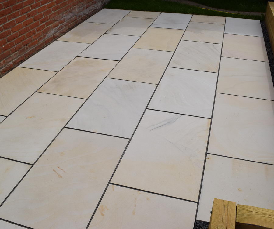 Mint Fossil Sandstone Paving, Smooth Honed & Sawn 900 x 600 | As low as £26.22/m2