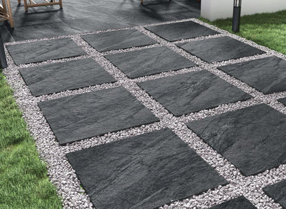 Anthracite Black Porcelain Paving Slabs