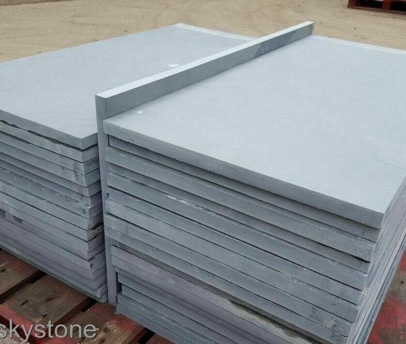 Bluesky Stone - Grey Brazilian Slate - 60 0 x 400 - Slabs on pallet 