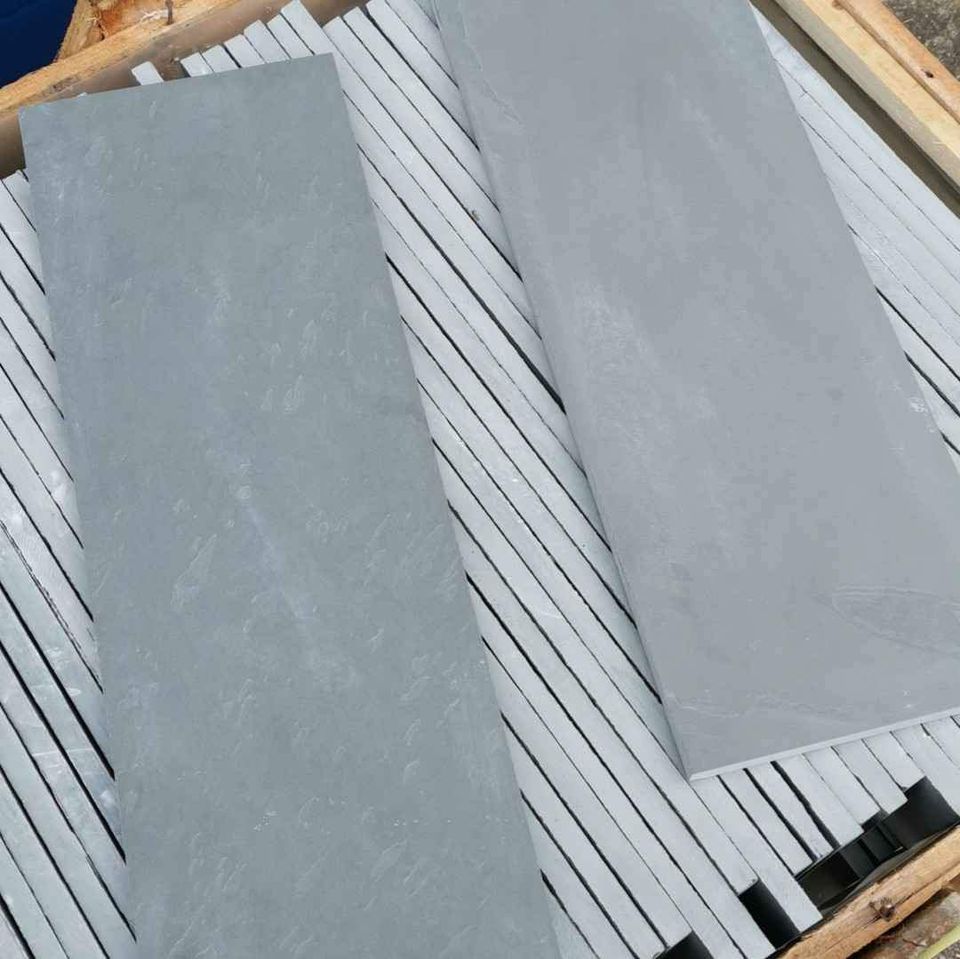 Grey Slate Paving Patio Coping & Pond Slabs 800 x 250 x 20 mm | As low as £32.92/m2 | Delivered