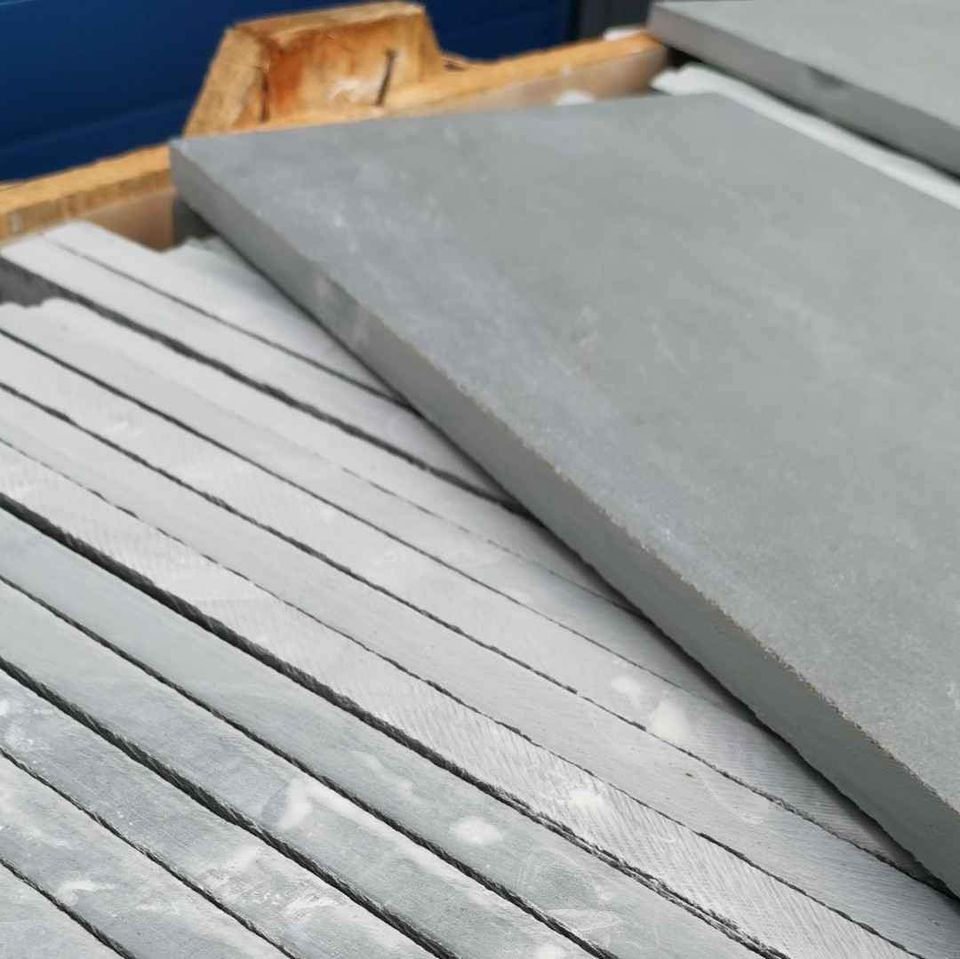 Grey Slate Paving Patio Coping & Pond Slabs 800 x 250 x 20 mm | As low as £32.92/m2 | Delivered