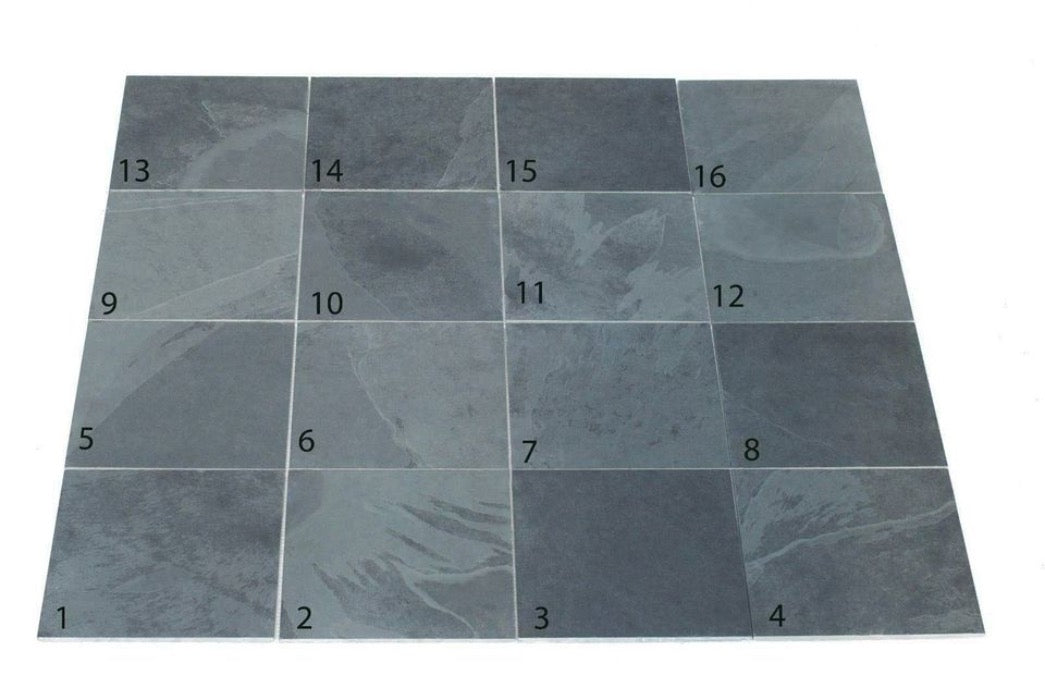 Black Slate Paving Slabs | 4-Size Patio Pack | £34.33/m2 - Crate Deal | NI