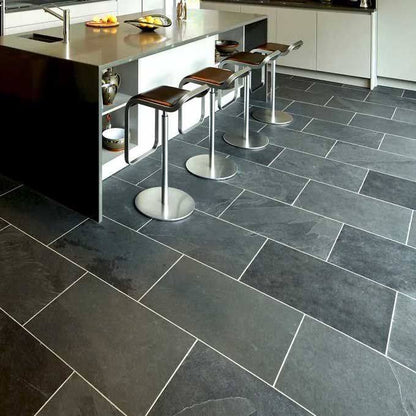 Black Slate Floor Tiles | 600 x 400 x 10 mm | Collection Colchester, £18.69/m2