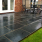 Black Slate Paving Tiles 600 x 400, customer project wet 