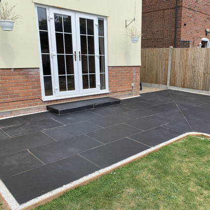 Black Limestone Paving Slabs | Bluesky Stone | Customer Project