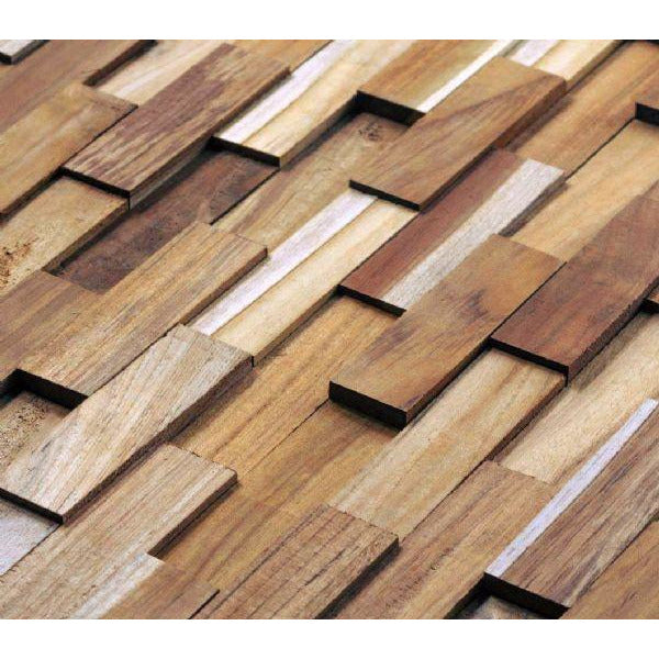 Wood Teak Cladding | Split Face | Stripes Model | As Low as £35.75/M² | Bluesky Stone