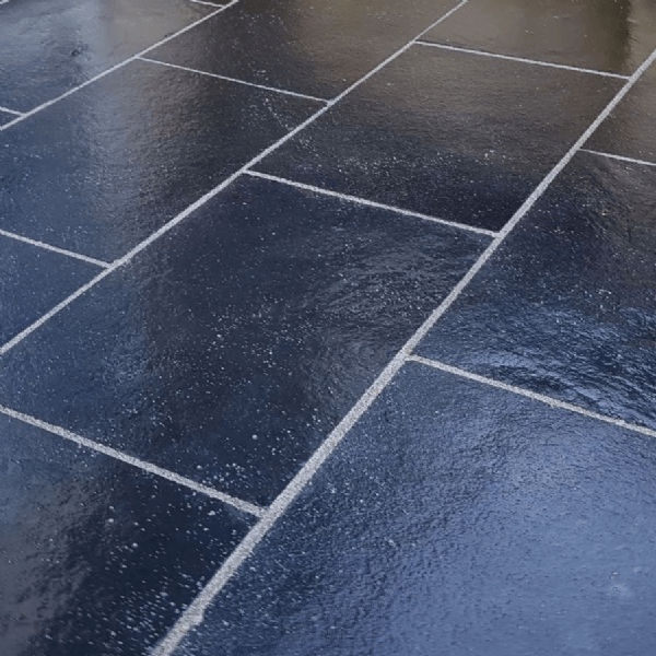 black limestone 900x600 paving project in northamptonshire