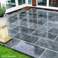 Black Slate Paving Tiles 800 x 400, customer project wet 