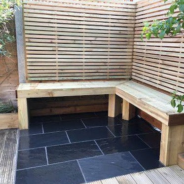 Black Slate Paving Tiles 600 x 400, customer project