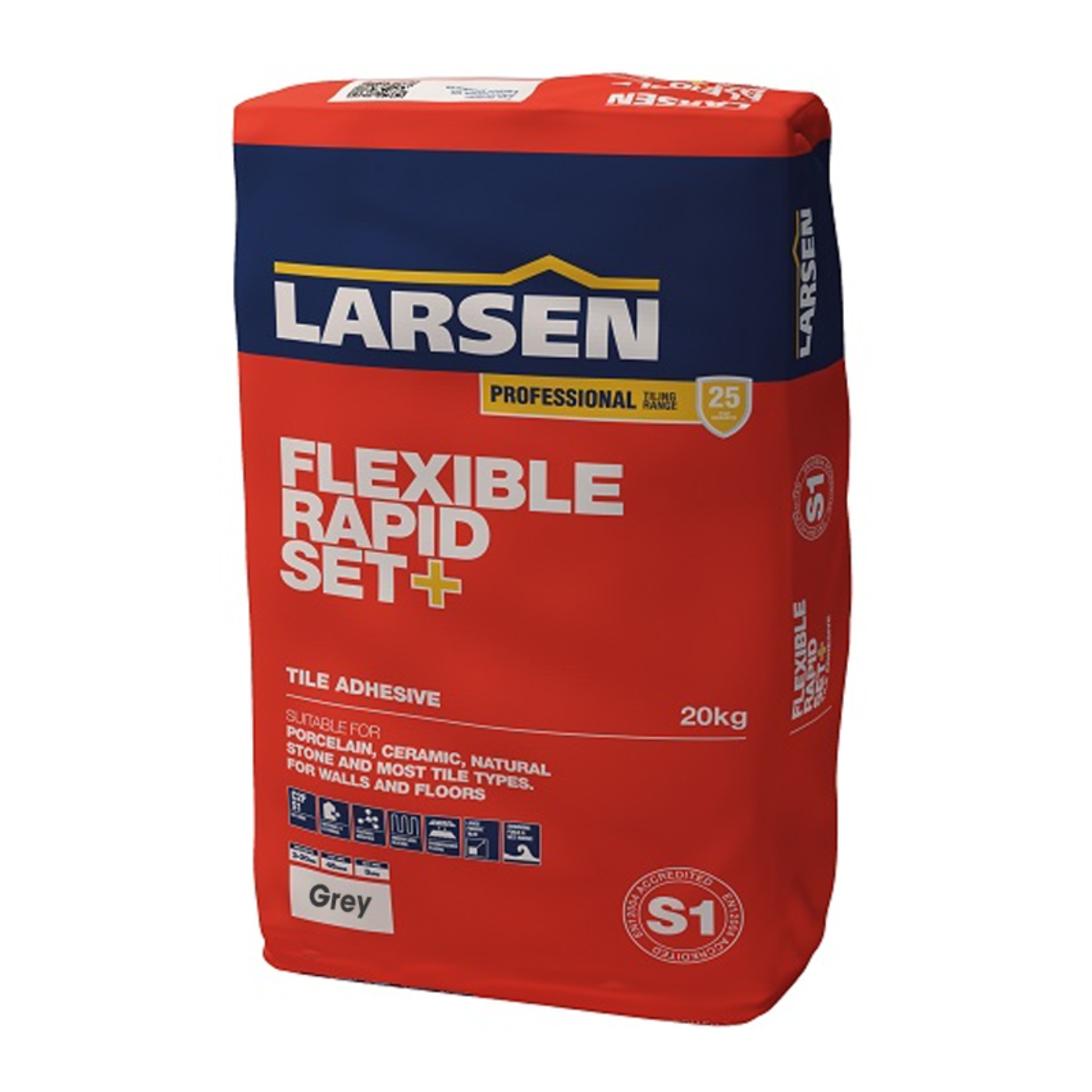 Larsen Professional Flexible Fast Set Adhesive - Grey (20kg)
