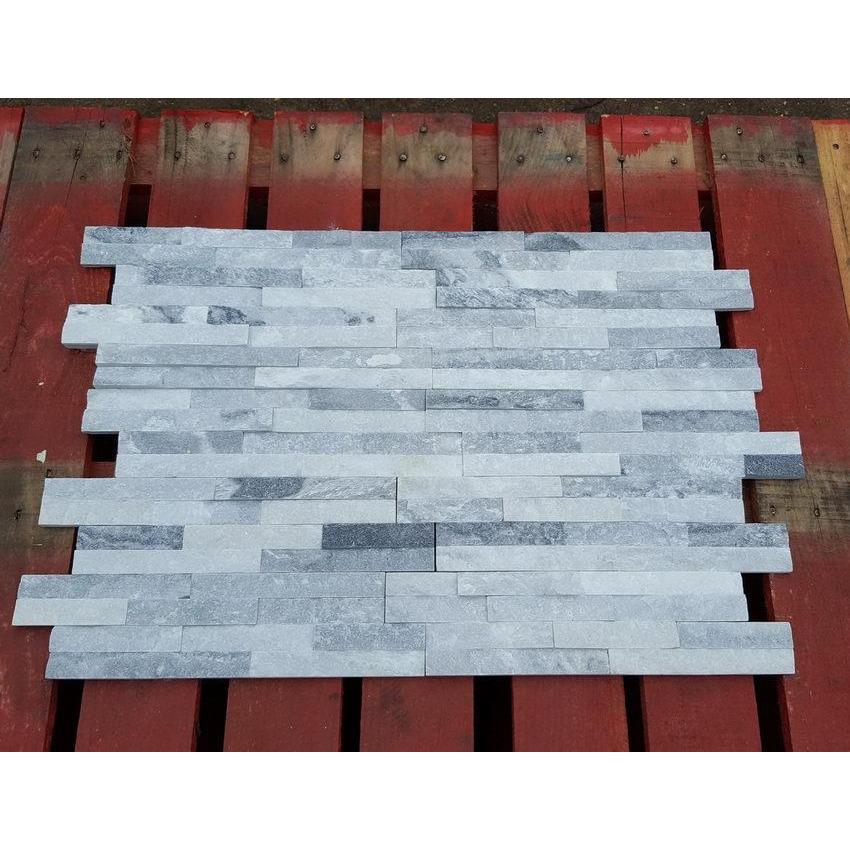 Stone Wall Cladding - White & Grey Mixed Quartz | 360 X 100mm